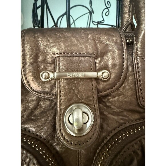 Botkier Bianca Leather Cognac Satchel Handbag Shoulder Boho Y2K Purse - Picture 2 of 7